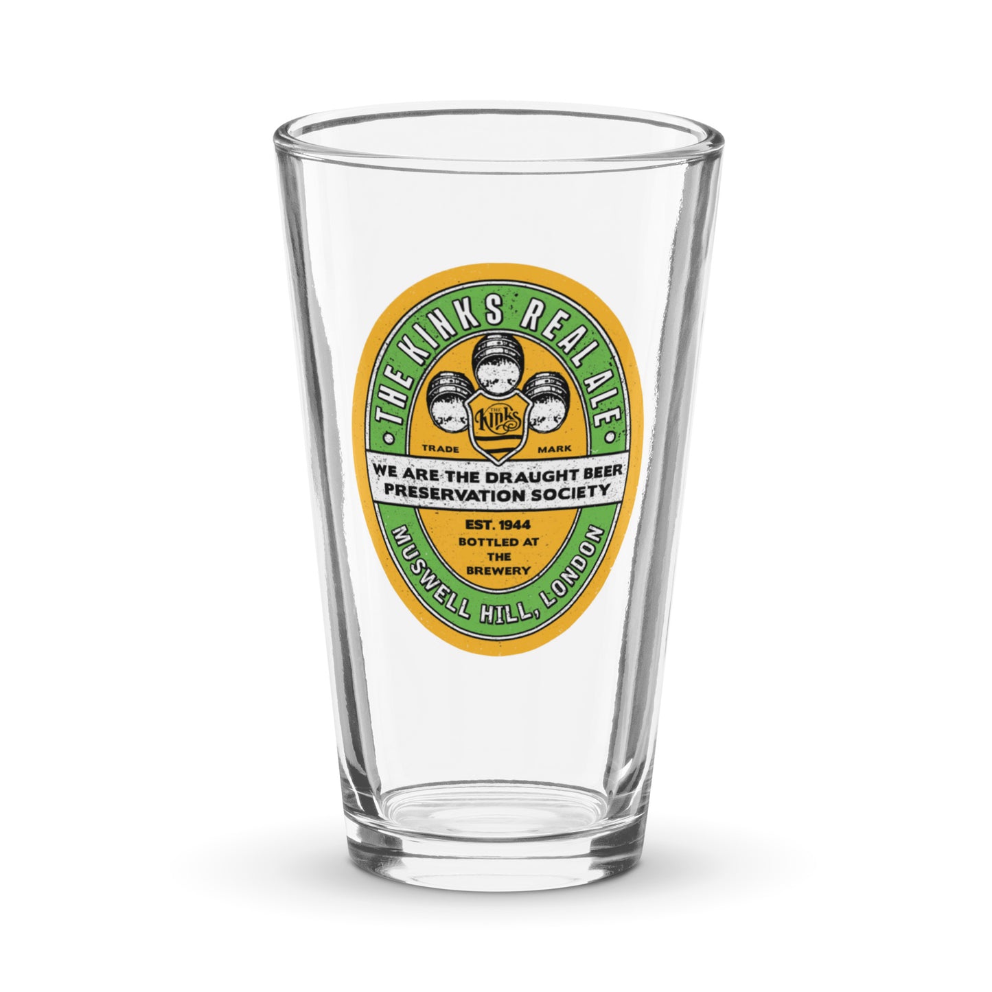 'The Kinks' Real Ale Pint Glass